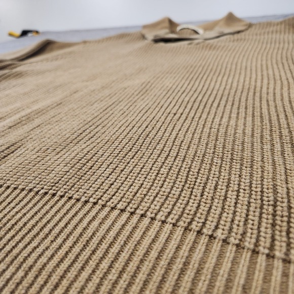 Orvis Mens L Large Cotton Knit Shawl Collar Infantry Button Sweater Elbow Pads - Picture 4 of 14